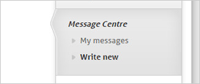 message images says message centre my messages and write new