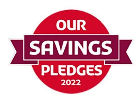 Our savings pledges logo