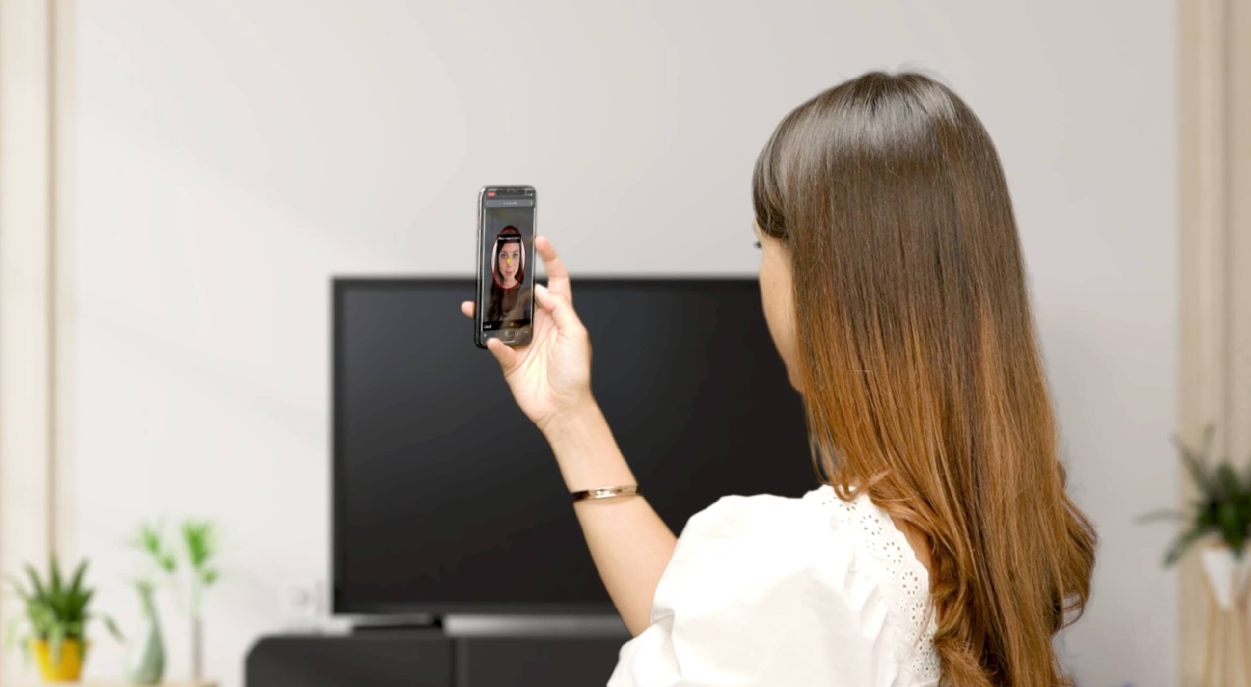 Woman taking a selfie